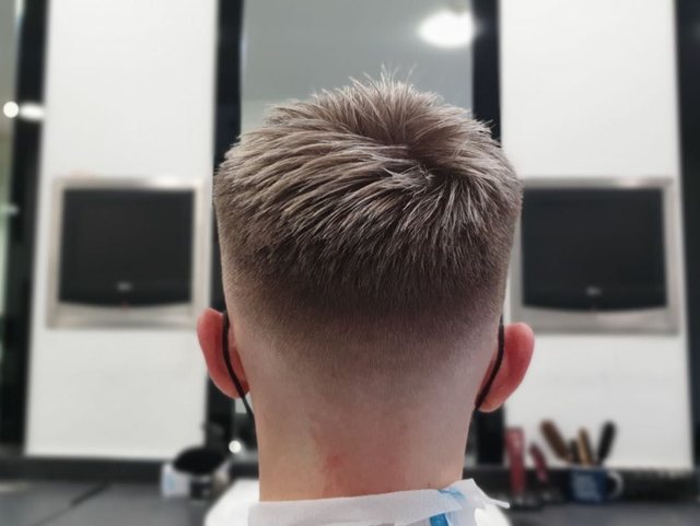 Textured crop with a skin fade, Modern Barbers Leeds