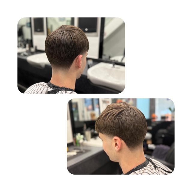 Two finished client cuts at Modern Barbers Leeds